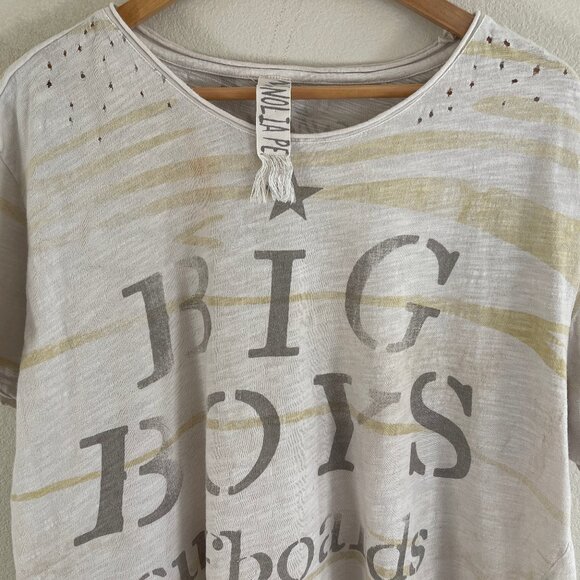 MAGNOLIA PEARL "Big Boys Surfboards" Distressed Tee is NWOT! One Size Fits Most - Picture 4 of 9